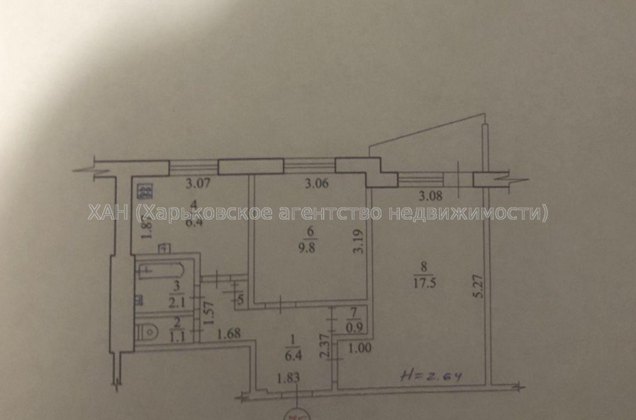 Продам квартиру, Соборности Украины ул. , 2  ком., 45 м², косметический ремонт 