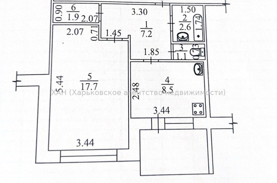 Продам квартиру, Шевченко ул. , 1  ком., 41.60 м², косметический ремонт 