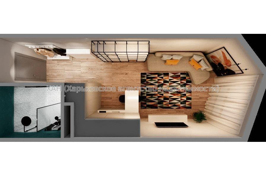 Продам квартиру, Серповая ул. , 1  ком., 23 м², без внутренних работ 