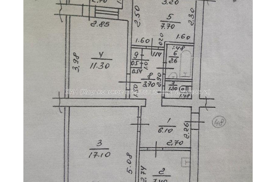 Продам квартиру, 3  ком., 60 м², советский ремонт 