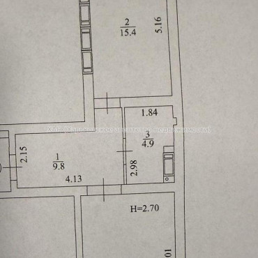 Продам квартиру, Шевченковский пер. , 1 кім., 54 м², без внутренних работ 