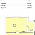 Продам квартиру, Шевченко ул. , 1  ком., 46.60 м², без внутренних работ 