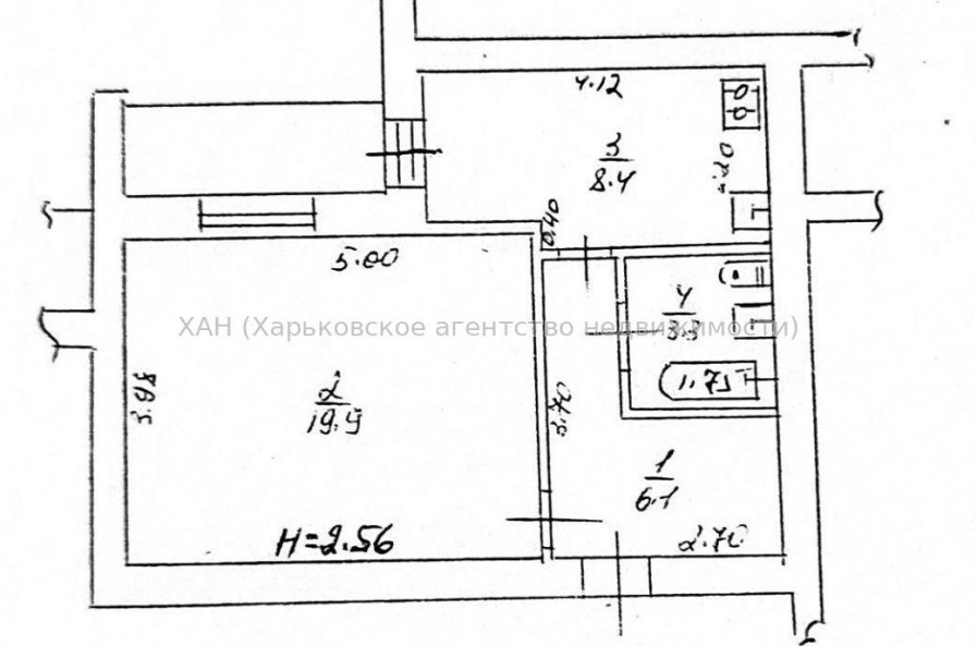 Продам квартиру, Алексеевская ул. , 1  ком., 39 м², капитальный ремонт 