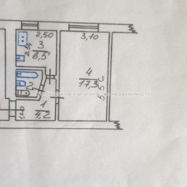 Продам квартиру, Харьковских Дивизий ул. , 1 кім., 31.50 м², косметический ремонт 