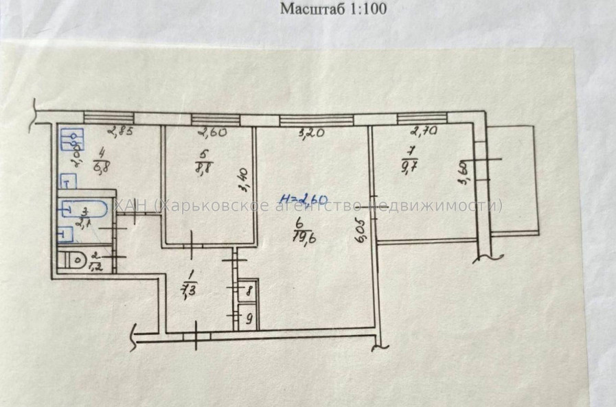 Продам квартиру, Салтовское шоссе , 3  ком., 58 м², капитальный ремонт 
