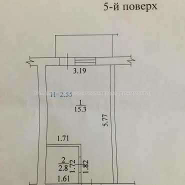 Продам квартиру, Косарева ул. , 1  ком., 19 м², без внутренних работ 