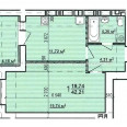 Продам квартиру, Героев Харькова просп. , 1 кім., 42.20 м², без внутренних работ 