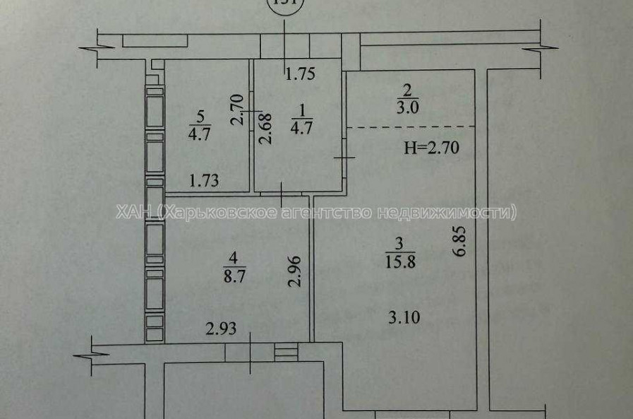 Продам квартиру, Мира ул. , 1  ком., 38.80 м², евроремонт 