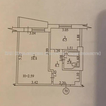 Продам квартиру, Северина Потоцкого ул. , 1  ком., 33 м², без ремонта 