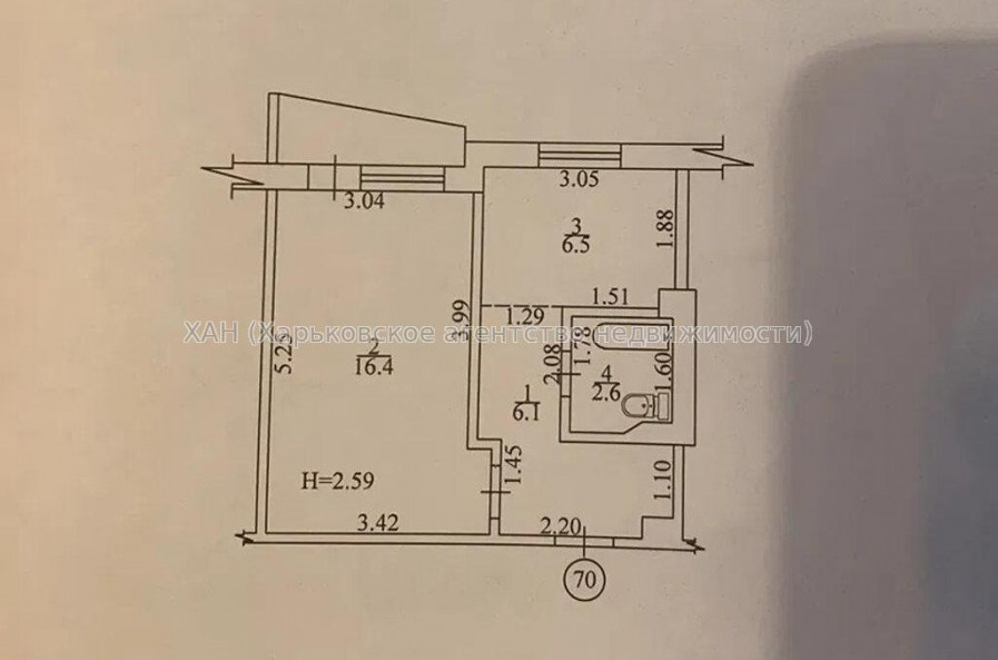 Продам квартиру, Северина Потоцкого ул. , 1  ком., 33 м², без ремонта 