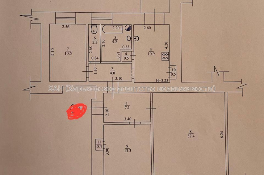 Продам квартиру, Евгения Котляра ул. , 3  ком., 90 м², советский ремонт 
