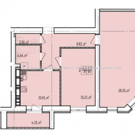 Продам квартиру, Лисаветинская ул. , 2 кім., 70 м², без внутренних работ