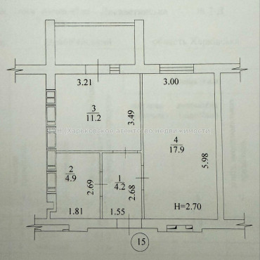 Продам квартиру, Лисаветинская ул. , 1 кім., 40.70 м², без внутренних работ 
