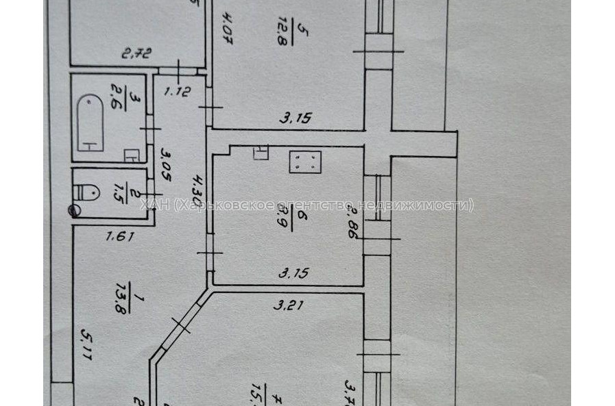 Продам квартиру, Полтавский Шлях ул. , 3 кім., 70.20 м², косметический ремонт 