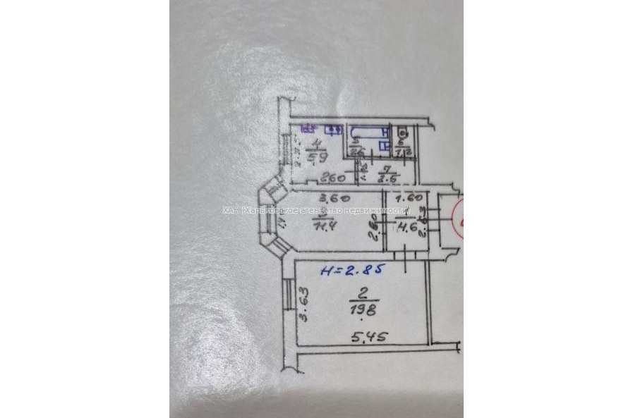Продам квартиру, Космическая ул. , 2  ком., 48 м², косметический ремонт 