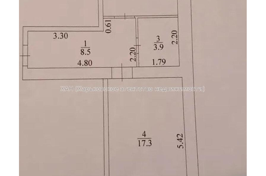 Продам квартиру, Победы просп. , 1 кім., 41 м², косметический ремонт 