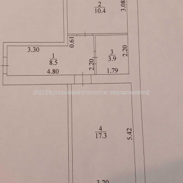 Продам квартиру, Победы просп. , 1 кім., 41 м², косметический ремонт 