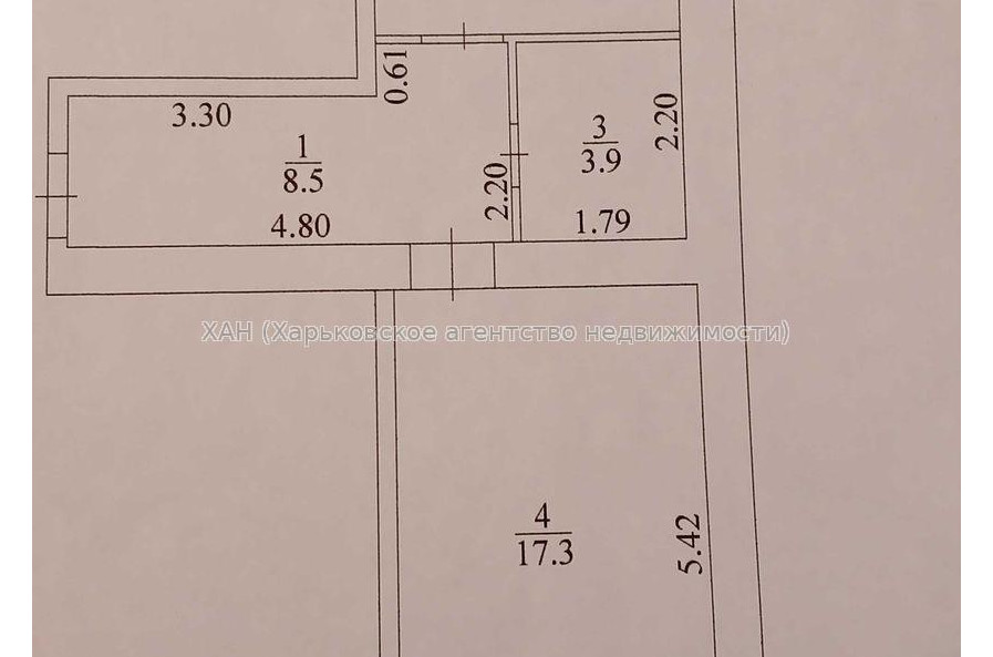 Продам квартиру, Победы просп. , 1 кім., 41 м², косметический ремонт 