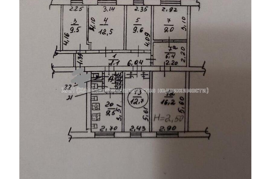 Продам квартиру, Шекспира ул. , 6  ком., 18.10 м², советский ремонт 