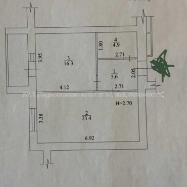 Продам квартиру, Лисаветинская ул. , 1  ком., 53 м², евроремонт 