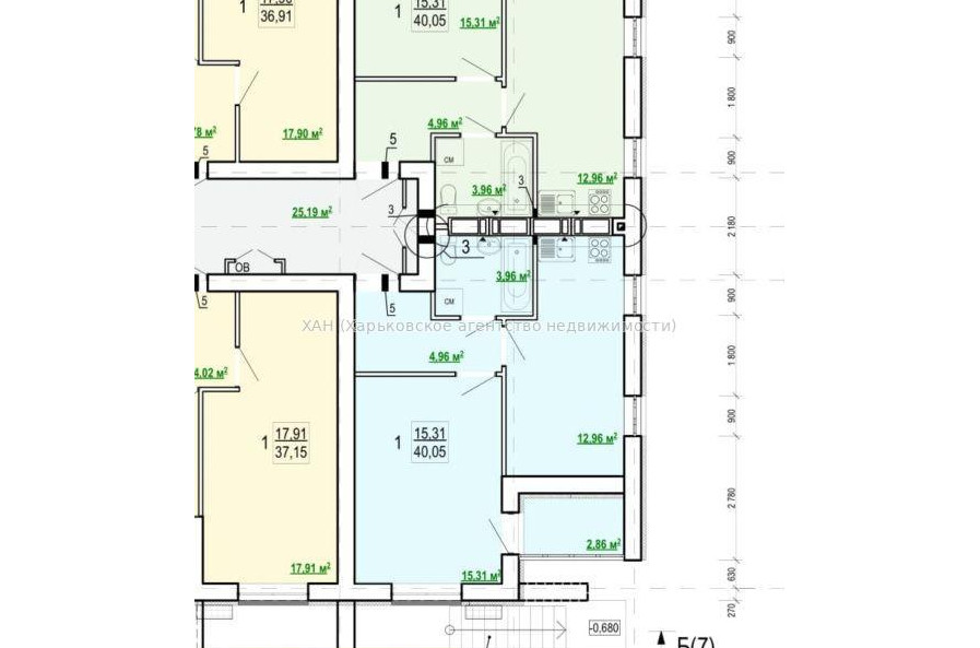 Продам квартиру, Шевченко ул. , 1 кім., 39.50 м², без внутренних работ 