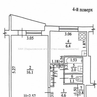 Продам квартиру, Победы просп. , 1  ком., 33 м², без ремонта 