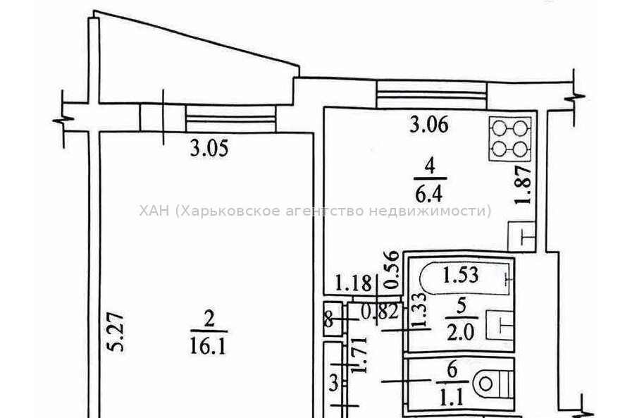 Продам квартиру, Победы просп. , 1  ком., 33 м², без ремонта 