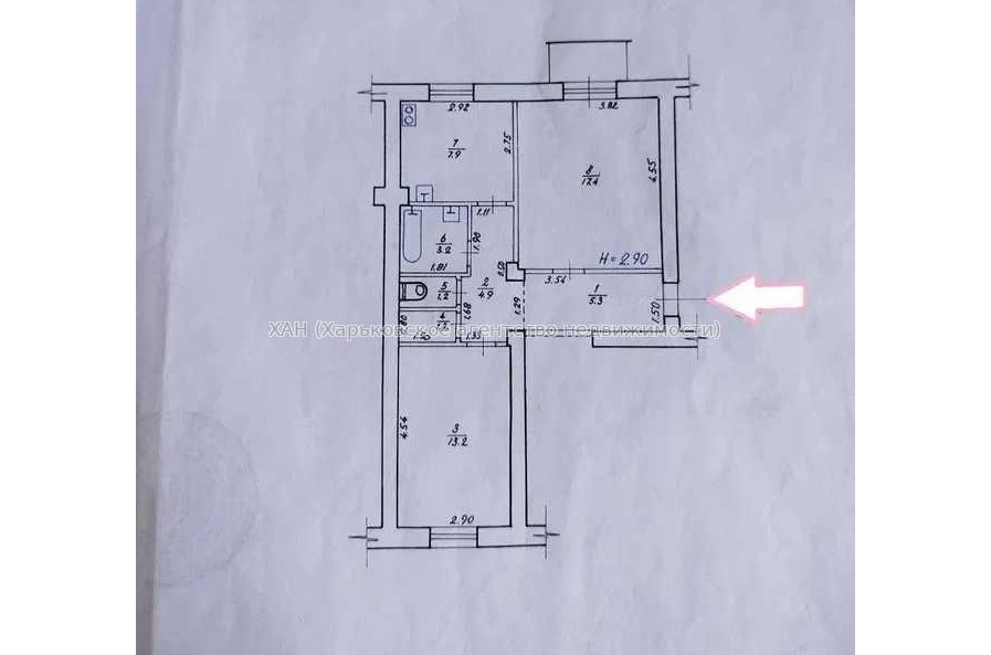 Продам квартиру, Мироносицкая ул. , 2 кім., 55 м², капитальный ремонт 