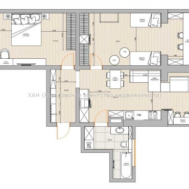 Продам квартиру, Кушнарева ул. , 2 кім., 78 м², авторский дизайн 