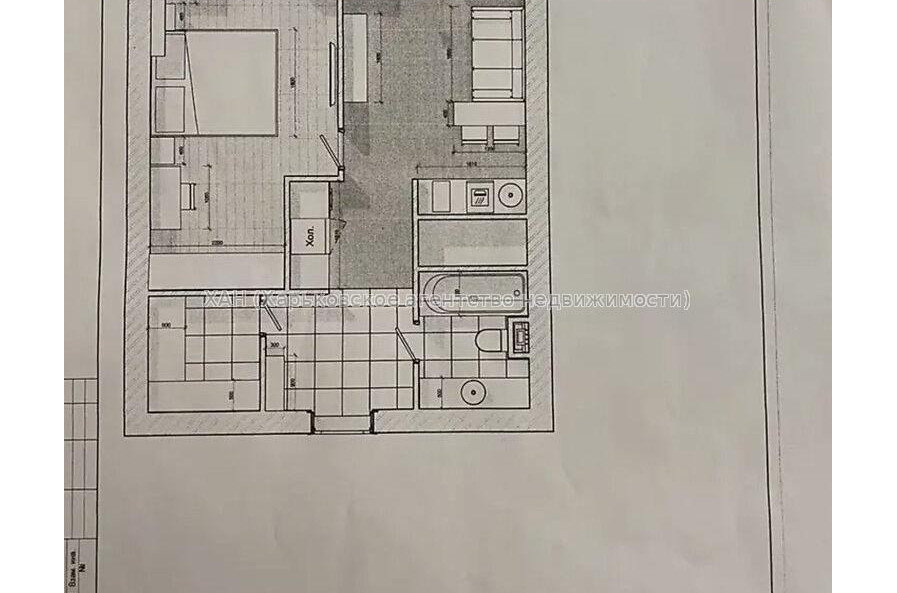 Продам квартиру, Клочковская ул. , 1  ком., 42.10 м², без внутренних работ 