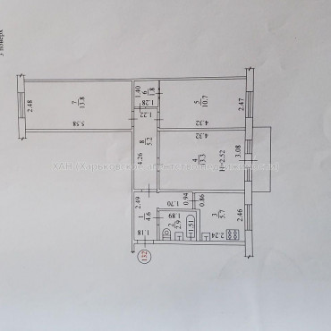 Продам квартиру, Жасминовый б-р , 11 , 3 кім., 62 м², советский ремонт 