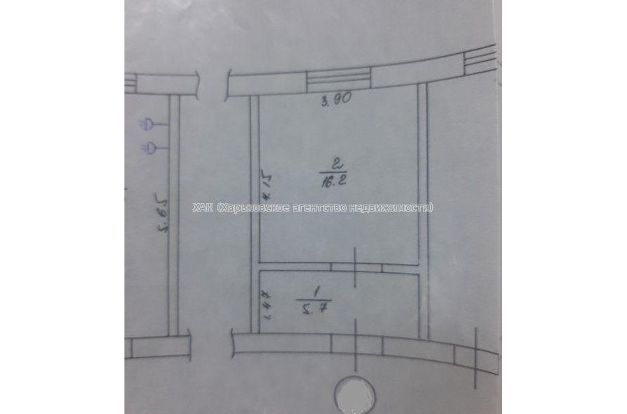 Продам квартиру, Академика Подгорного ул. , 1  ком., 33 м², частичный ремонт 