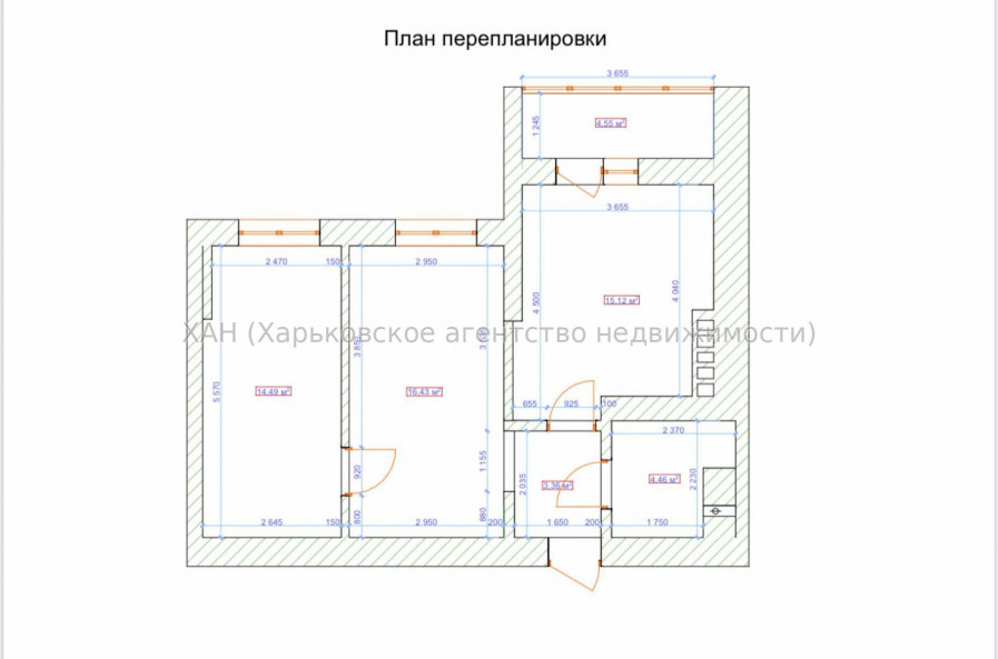 Продам квартиру, Динамовская ул. , 2  ком., 60 м², без отделочных работ 