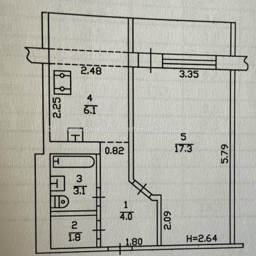 Продам квартиру, Метростроителей ул. , 1  ком., 36 м², капитальный ремонт 