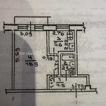 Продам квартиру, Каденюка ул. , 1 кім., 32.80 м², советский ремонт 