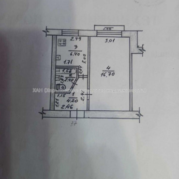Продам квартиру, 1  ком., 30 м², косметический ремонт 