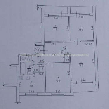 Продам квартиру, 4  ком., 86.60 м², советский ремонт 