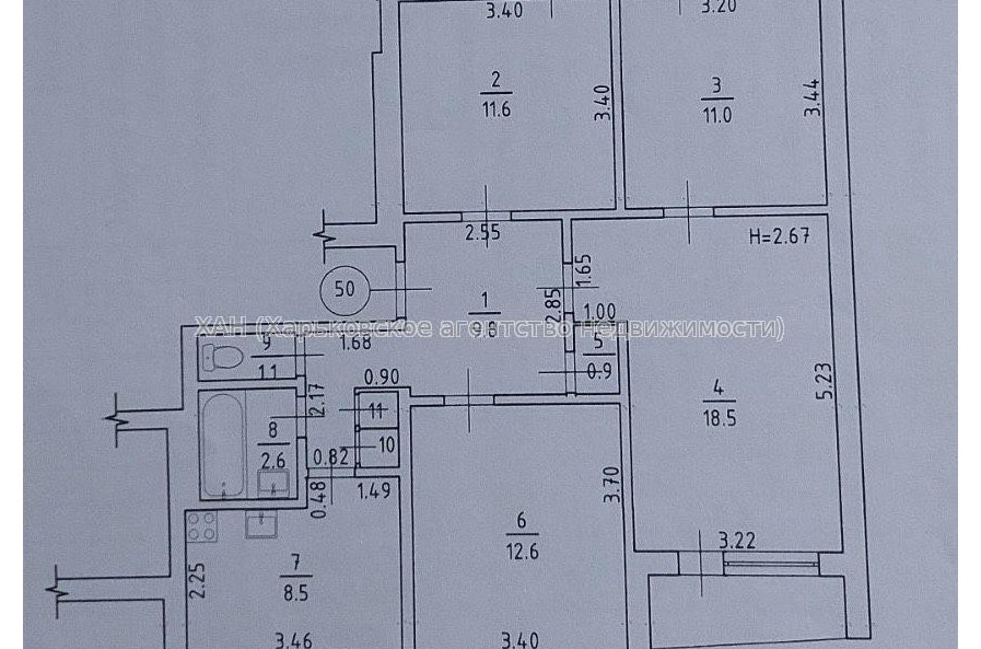 Продам квартиру, 4  ком., 86.60 м², советский ремонт 