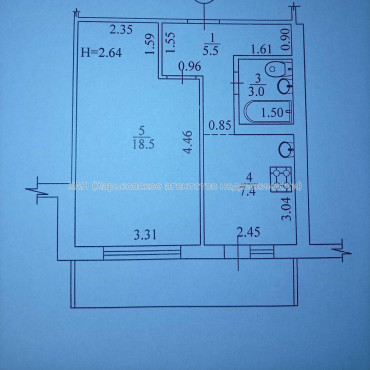 Продам квартиру, Зубарева Александра ул. , 1  ком., 39.90 м², без отделочных работ 