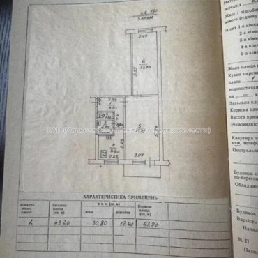 Продам квартиру, Бучмы ул. , 2 кім., 43.20 м², косметический ремонт 