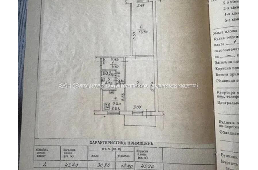 Продам квартиру, Бучмы ул. , 2 кім., 43.20 м², косметический ремонт 