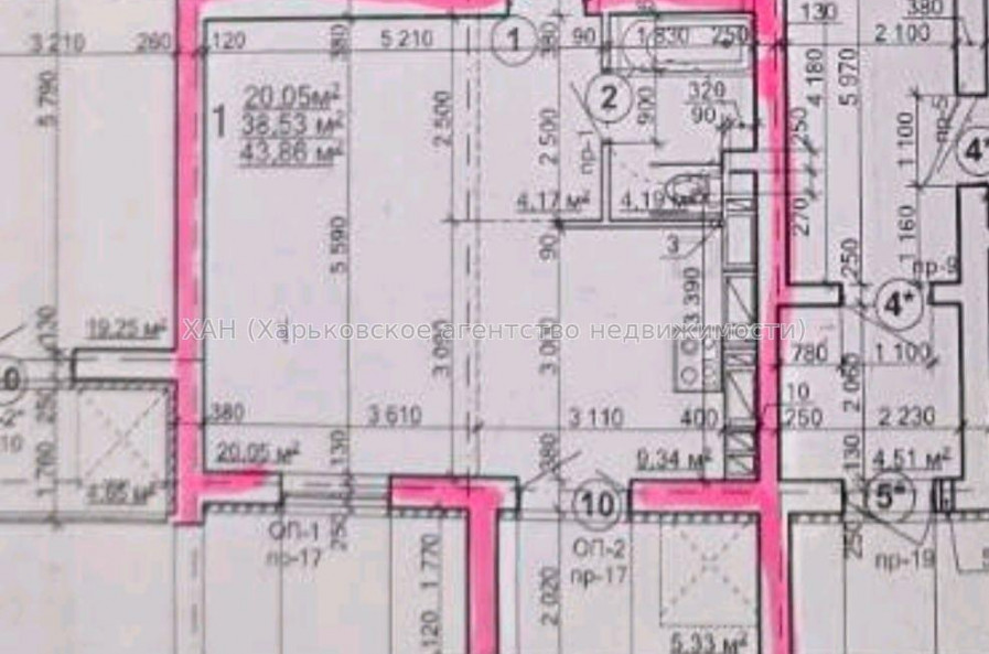 Продам квартиру, Героев Харькова просп. , 1  ком., 43 м², без внутренних работ 