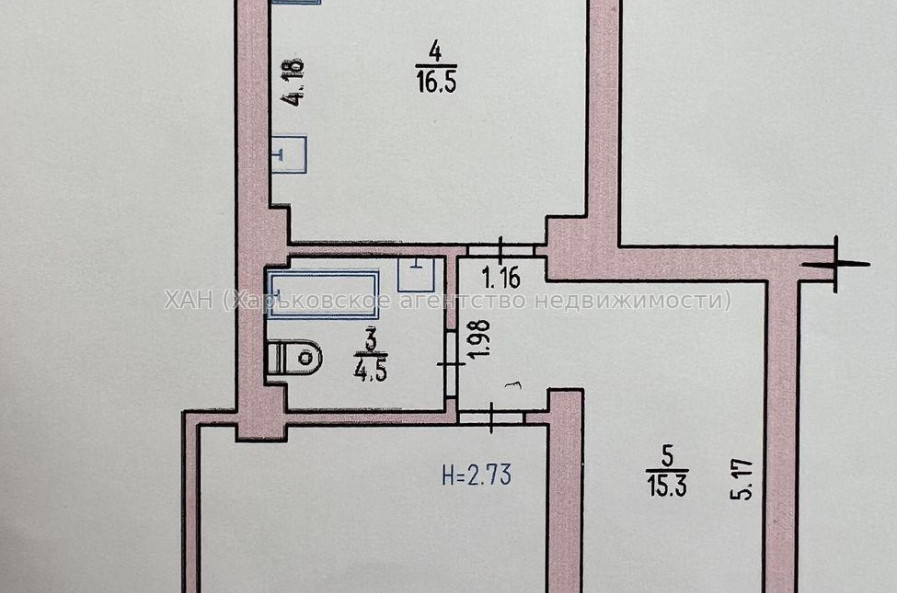 Продам квартиру, Железнодорожная ул. , 1  ком., 65 м², авторский дизайн 