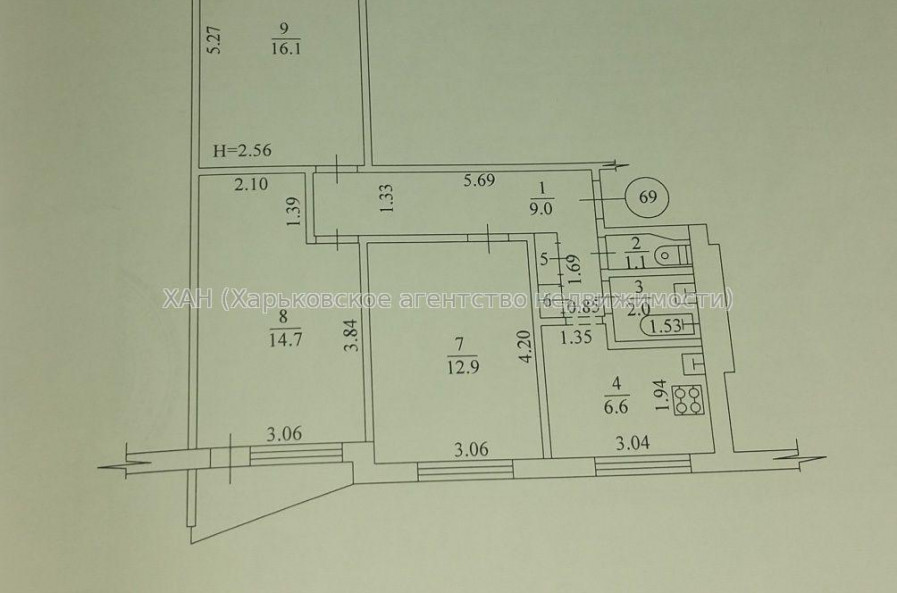 Продам квартиру, Академика Павлова ул. , 3 кім., 65 м², советский ремонт 