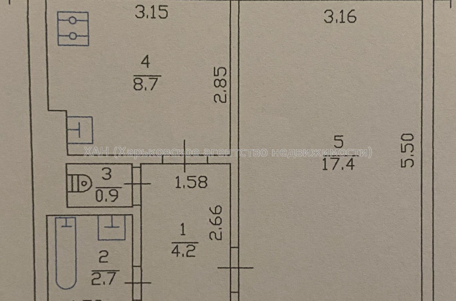 Продам квартиру, Байрона пр-т , 1 кім., 34 м², советский ремонт 