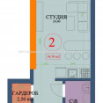 Продам квартиру, Куликовская ул. , 1  ком., 34.70 м², без внутренних работ 