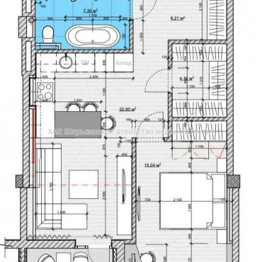 Продам квартиру, Профессорская ул. , 1 кім., 56 м², авторский дизайн 