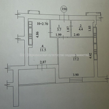 Продам квартиру, Шевченко ул. , 1  ком., 42 м², без внутренних работ 
