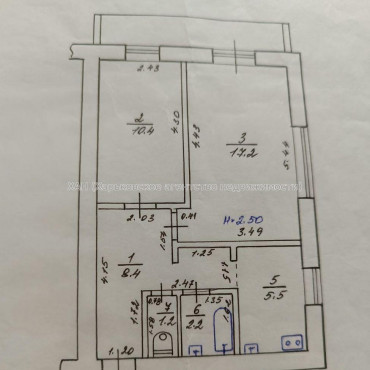 Продам квартиру, Холодногорская ул. , 2  ком., 46.50 м², косметический ремонт 