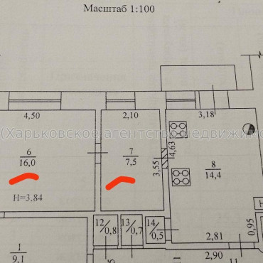 Продам квартиру, Полтавский Шлях ул. , 2 кім., 32.30 м², советский ремонт 